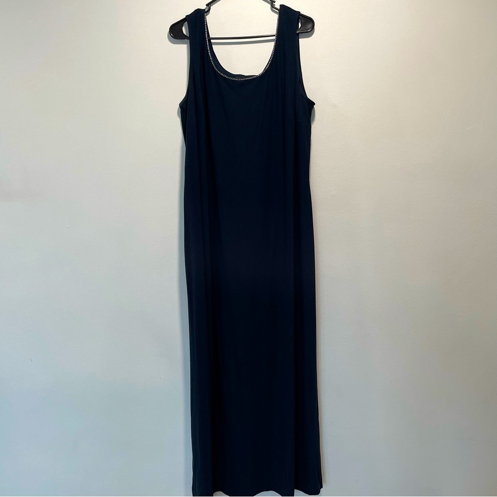 Alex Evenings Diamond Rhinestone Neck Line Long Formal Gown Womens Size 22W